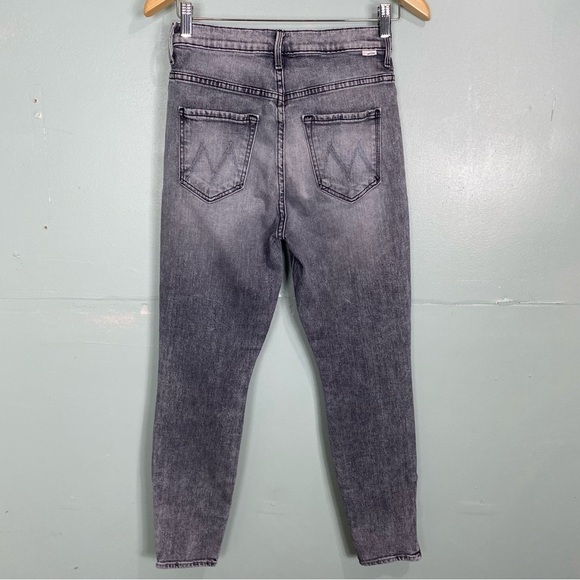MOTHER The Swooner Ankle Zip Static Gray Sz 27 Ankle Zipper - Picture 4 of 8
